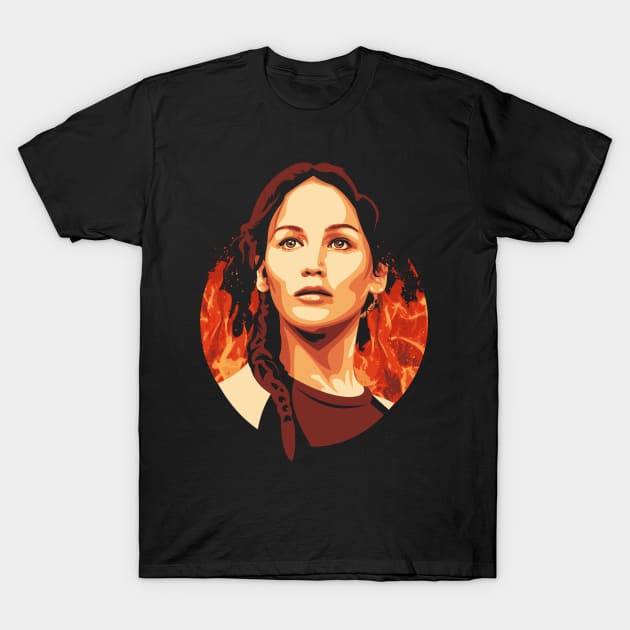 The Girl On Fire T-Shirt by TomTrager